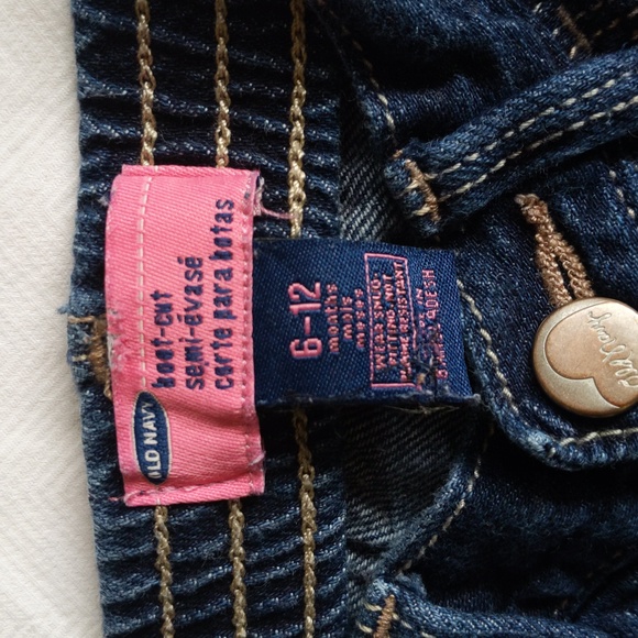 old navy boot-cut denim jeans 6-12 months baby girl - Picture 2 of 5